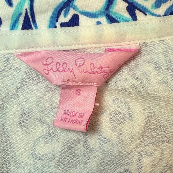 Lilly Pulitzer Skipper Popover Bomber Blue Get Trunky Small Elephant Sporty EUC - Picture 7 of 12